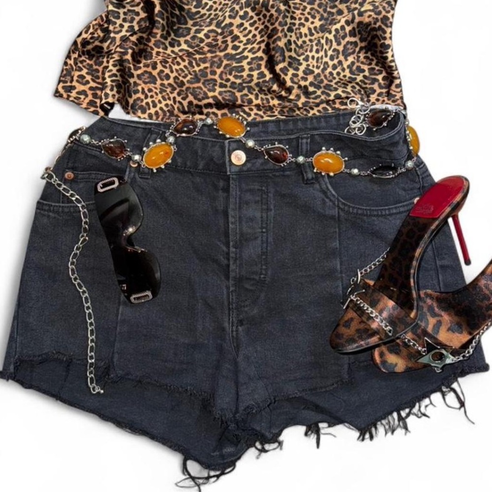 H&M Black Jean Shorts
